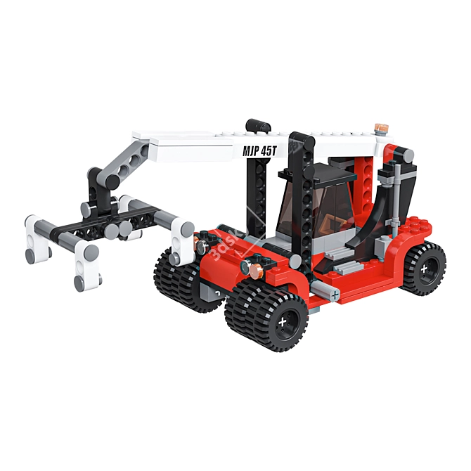 Lego Forklift Truck Model Corona 3D model image 2