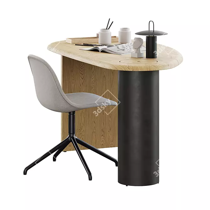 Eclipse Desk Workplace Furniture Modelling 3D model image 3