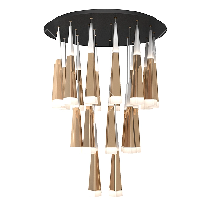 Modern LED Chandelier Fixture 3D model image 1