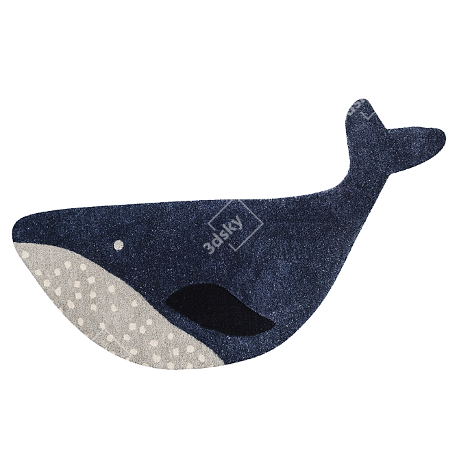 Whale Inspired Decor Rug 3D model image 2