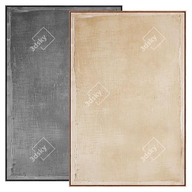 Elegant Textured Artwork for Home 3D model image 1