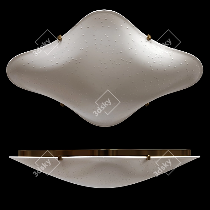 Hand-Blown Glass Ceiling Light 3D model image 2