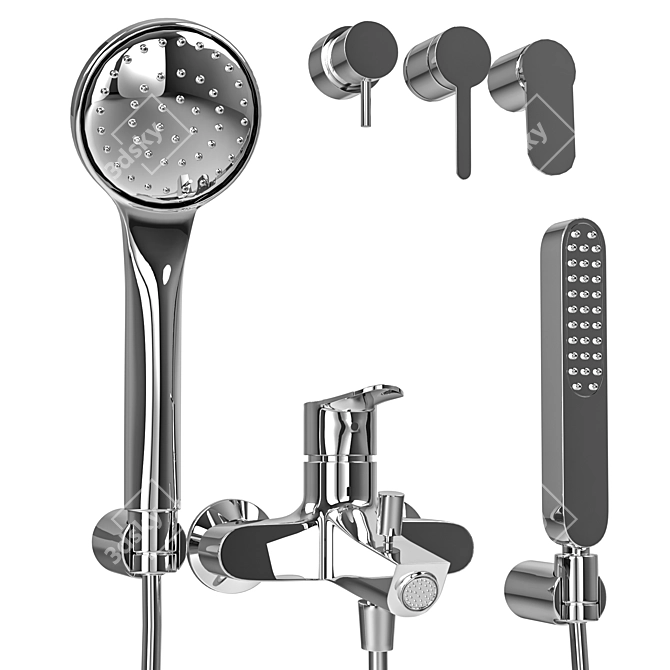 Fima Shower Faucet Set Collection 3D model image 5