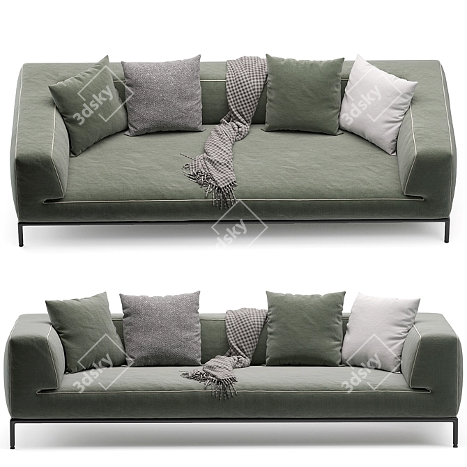 Modern Flexform PERRY UP Sofa 3D model image 2