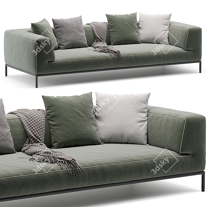 Modern Flexform PERRY UP Sofa 3D model image 5