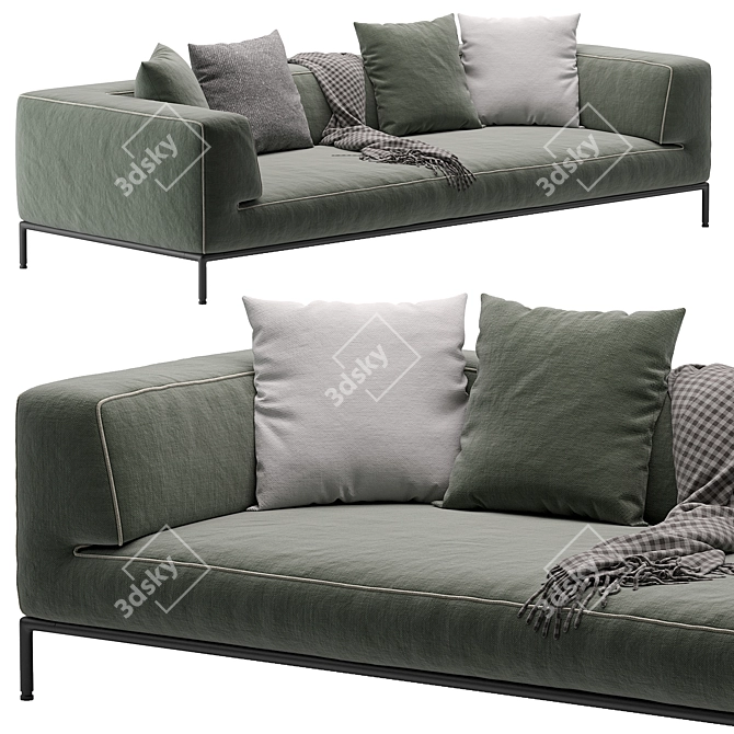 Modern Flexform PERRY UP Sofa 3D model image 6