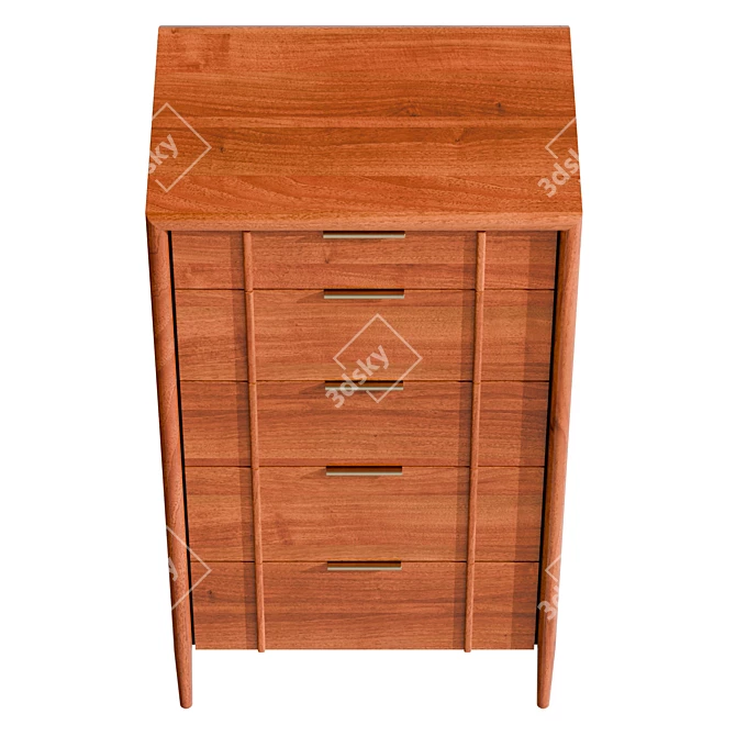 Quincy 5-Drawer Dresser: High-Quality, Spacious 3D model image 3