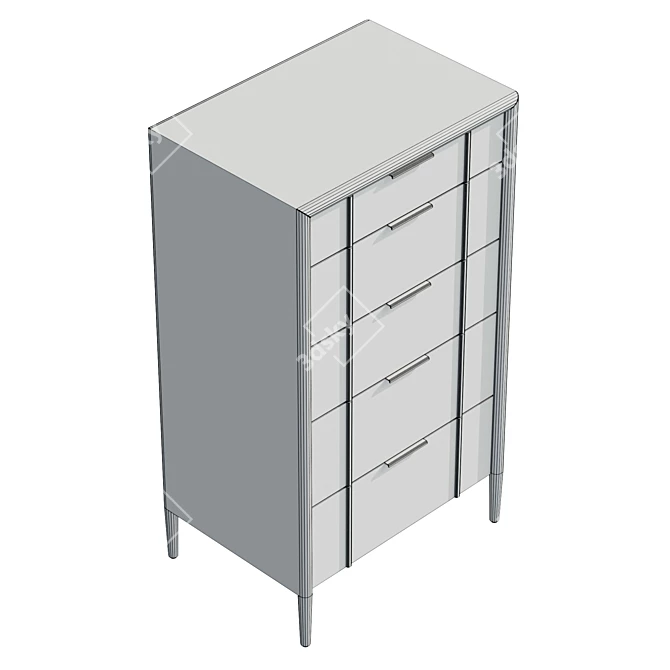 Quincy 5-Drawer Dresser: High-Quality, Spacious 3D model image 6