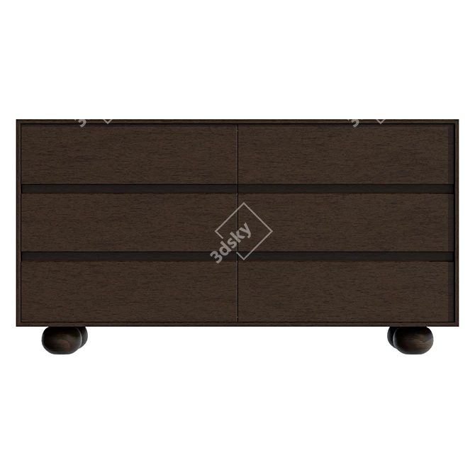 Modern 6-Drawer Dresser Urban-Outfitters 3D model image 2