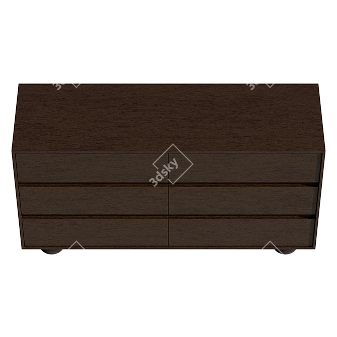 Modern 6-Drawer Dresser Urban-Outfitters 3D model image 3