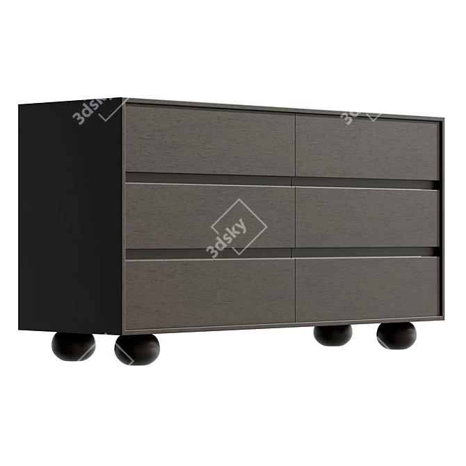 Modern 6-Drawer Dresser Urban-Outfitters 3D model image 4