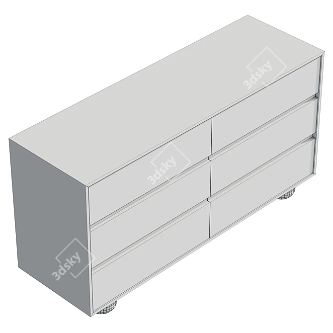 Modern 6-Drawer Dresser Urban-Outfitters 3D model image 6