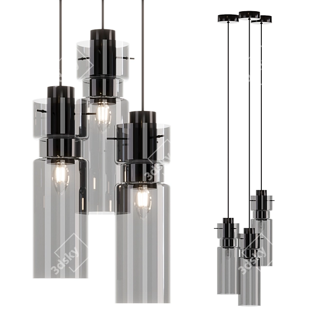 Elegant Odeon Light Scrow Chandelier 3D model image 1