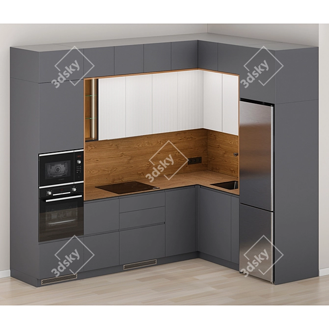 Modern Kitchen Set Bundle 3D model image 3