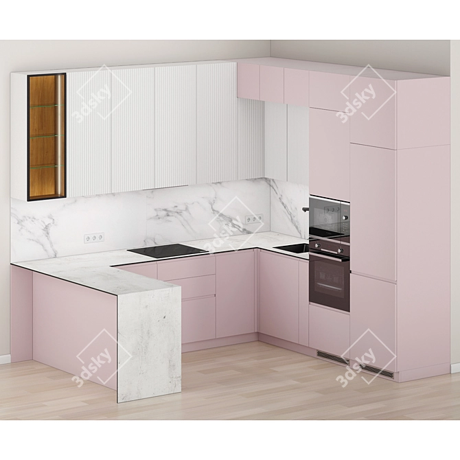 Modern Kitchen Set Bundle 3D model image 4