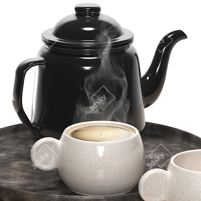 Falcon Enamelware Tea Set 3D model image 3