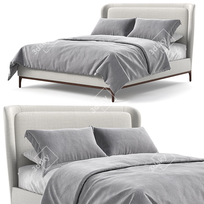 Modern Model Bed Jabote in 3Ds Max Format 3D model image 1