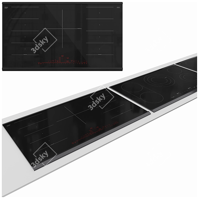 Bosch Cooktop Collection Set 3D model image 2