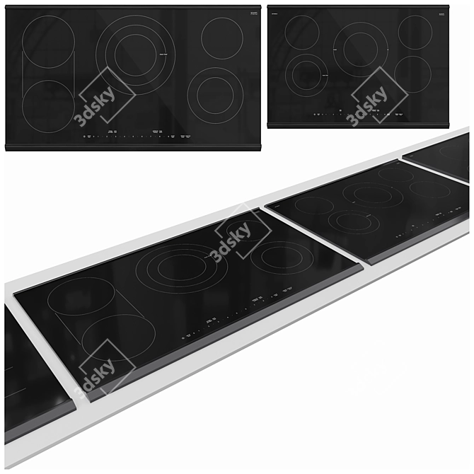 Bosch Cooktop Collection Set 3D model image 3