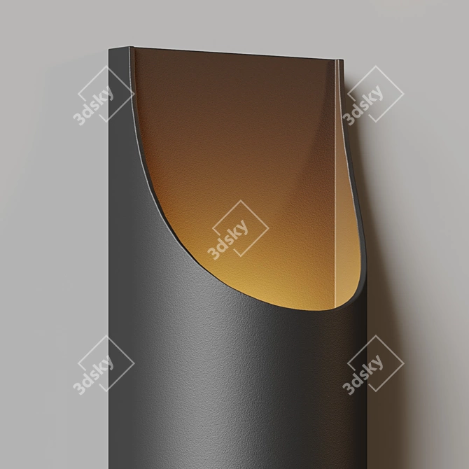 Modern Outdoor Wall Sconce Applique 3D model image 2