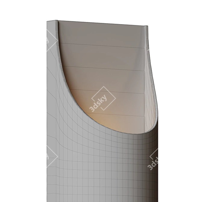 Modern Outdoor Wall Sconce Applique 3D model image 4