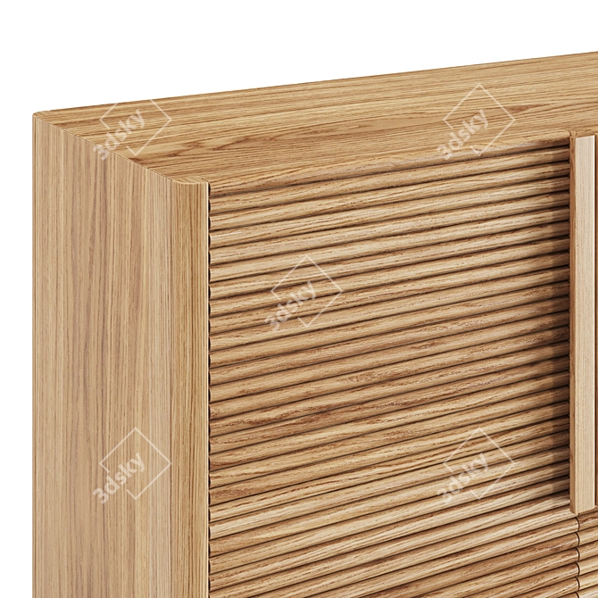 Title: Riffle Oak Tall Chest 3D model image 3