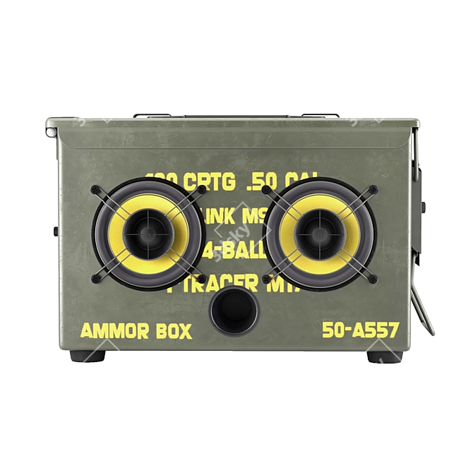 Vintage Ammo Box Speaker 3D model image 3