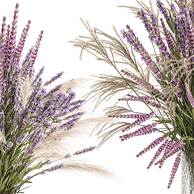 Field Flowers Bouquet Set 3D model image 2