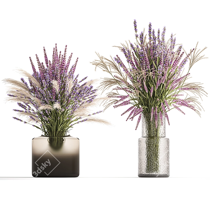 Field Flowers Bouquet Set 3D model image 6