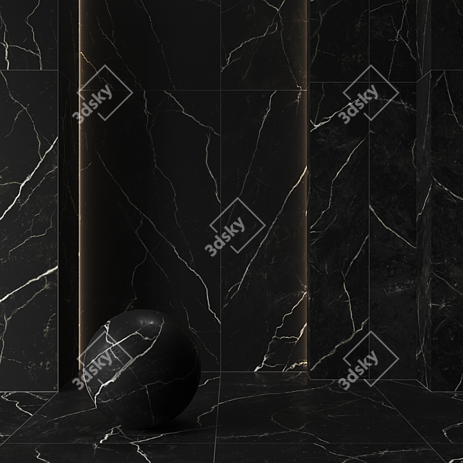 Marble Porcelain Tiles Set 3D model image 3