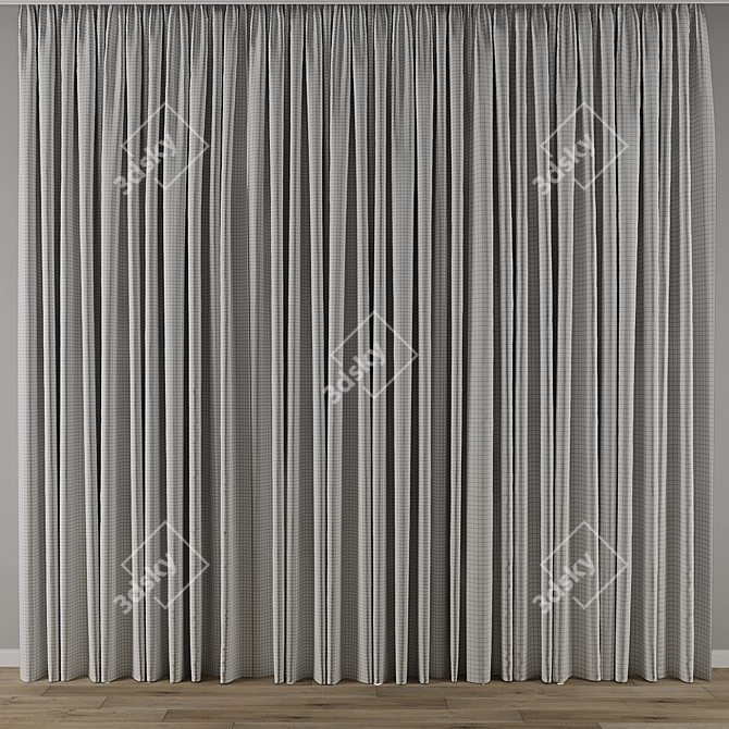 3-in-1 Curtain Model Set 3D model image 3