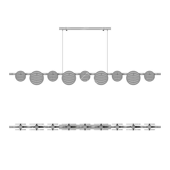 RUTGER LONG 9 LED Linear Light 3D model image 4