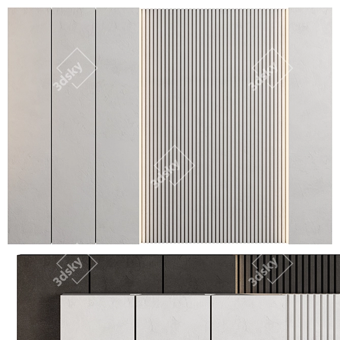 Modular Headboard Wall Panel 3D model image 2