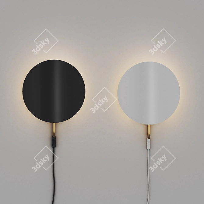 Modern Scandinavian Design Wall Sconce 3D model image 2