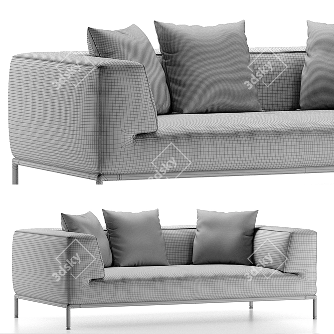 Flexform PERRY UP Modern Sofa 3D model image 6