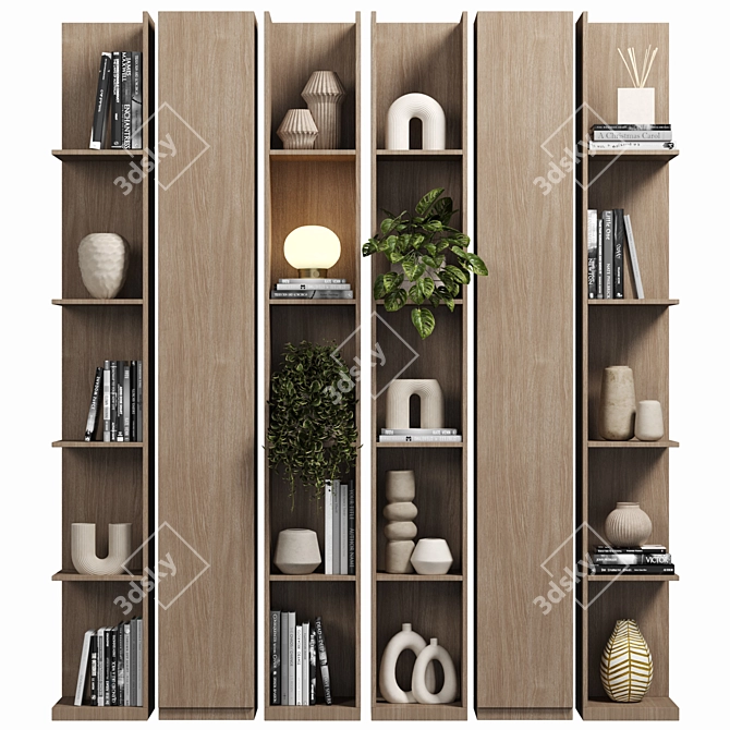 Modular Bookcase Storage Unit 3D model image 1