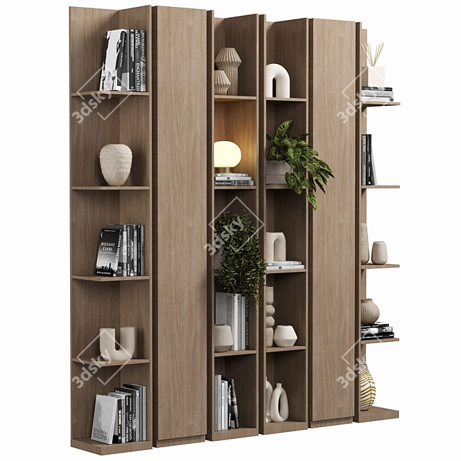 Modular Bookcase Storage Unit 3D model image 2