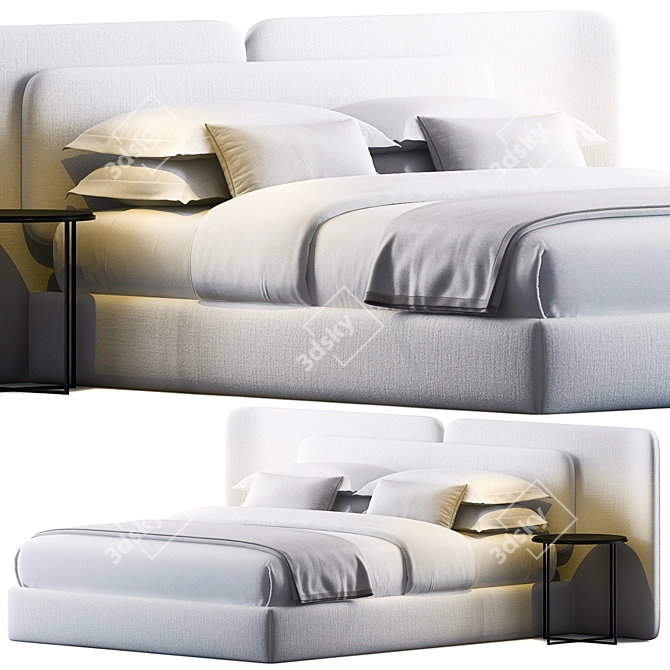  Sleek Modern Angelo Bed 3D model image 1