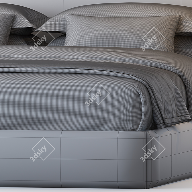  Sleek Modern Angelo Bed 3D model image 4