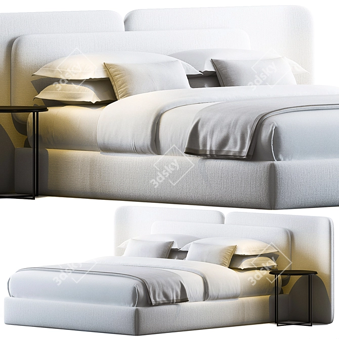  Sleek Modern Angelo Bed 3D model image 7