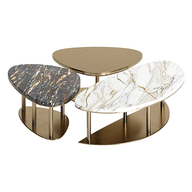 Elegant NINFEA Coffee Tables 3D model image 2