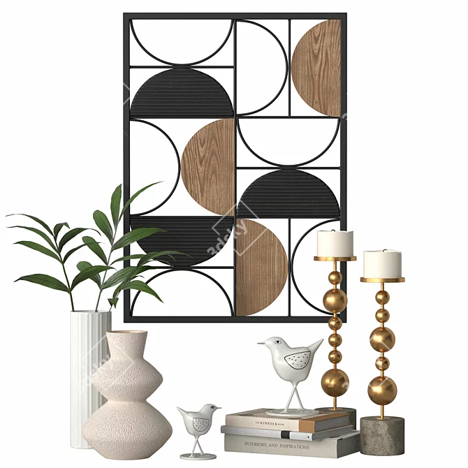 Decorative Wall Panel Set 3D model image 1