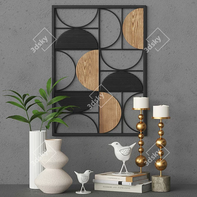 Decorative Wall Panel Set 3D model image 5