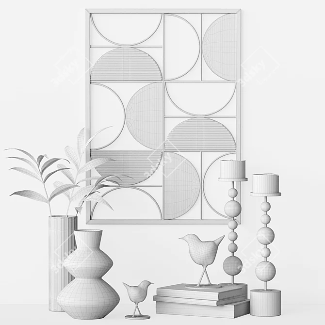 Decorative Wall Panel Set 3D model image 7