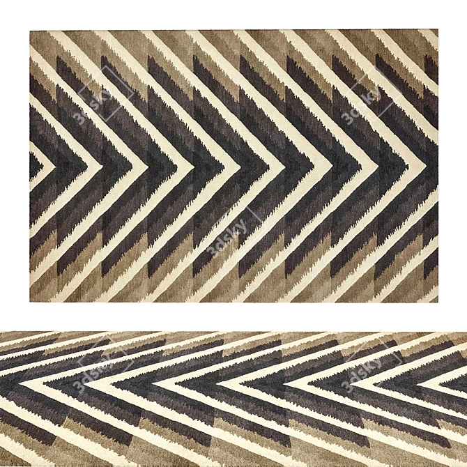 Elegant Makalu Designer Rug 3D model image 3