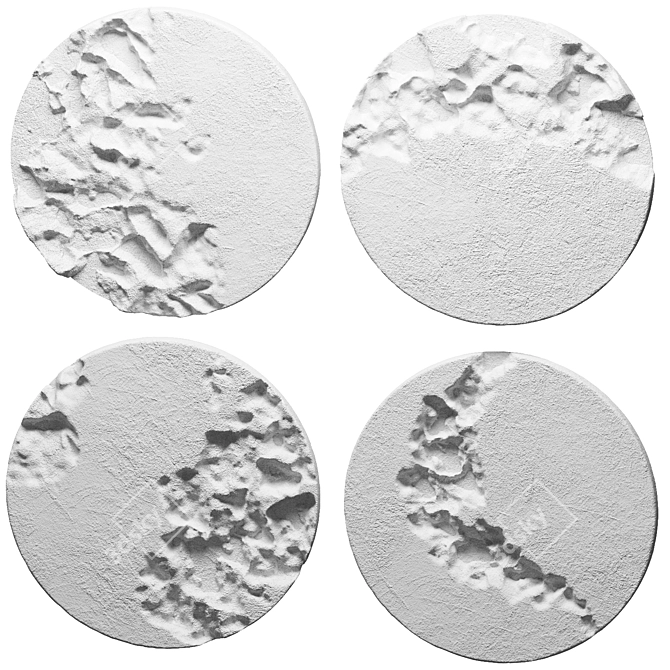 Gypsum Panel Set 3D model image 1