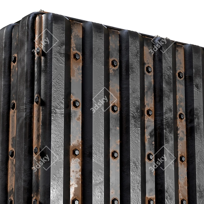 Industrial Metal Plate Texture Bundle 3D model image 5