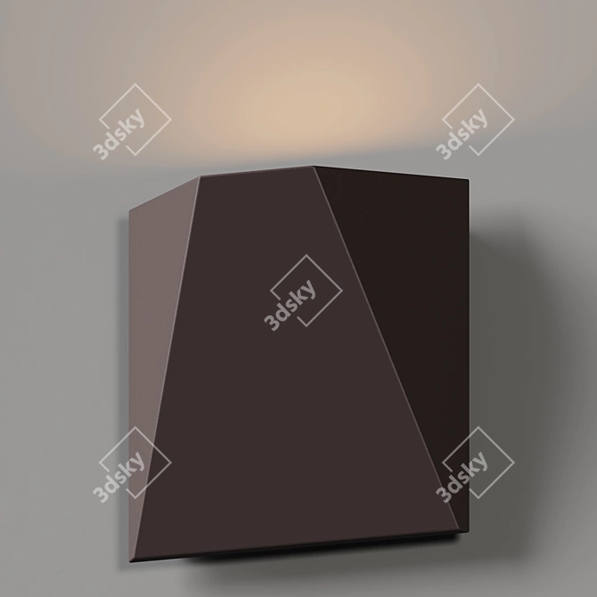 Modern Geometric LED Wall Sconce 3D model image 3