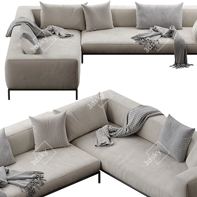 Modern Flexform PERRY UP Sofa 3D model image 2