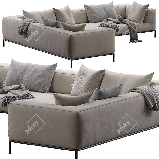 Modern Flexform PERRY UP Sofa 3D model image 6